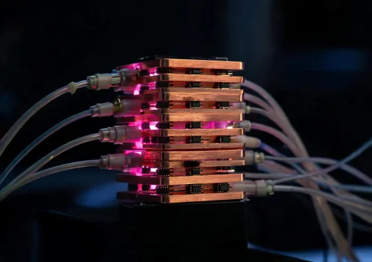 Pump diode stack inside fiber laser source