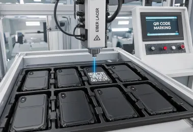 Electronics enclosure laser marking