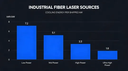 Cooling energy per kW chart